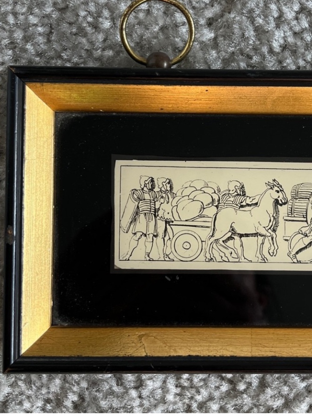 VINTAGE Artglass Sungott Art Studios MCM Neoclassical Greek Roman Processional